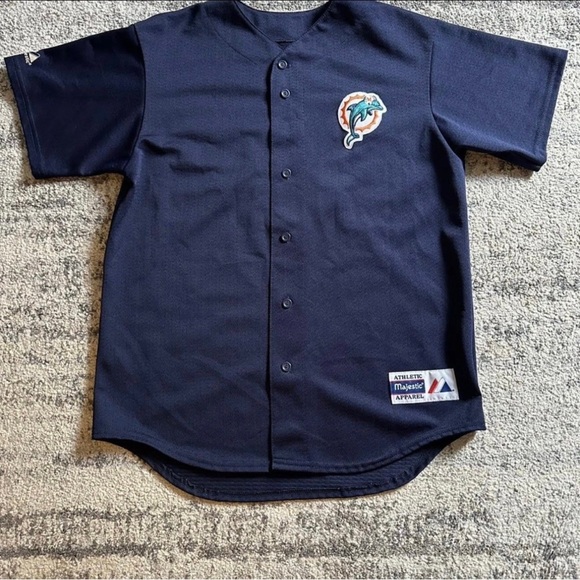 Majestic Other - Miami Dolphins Ricky Williams Baseball Jersey Rare Size L
